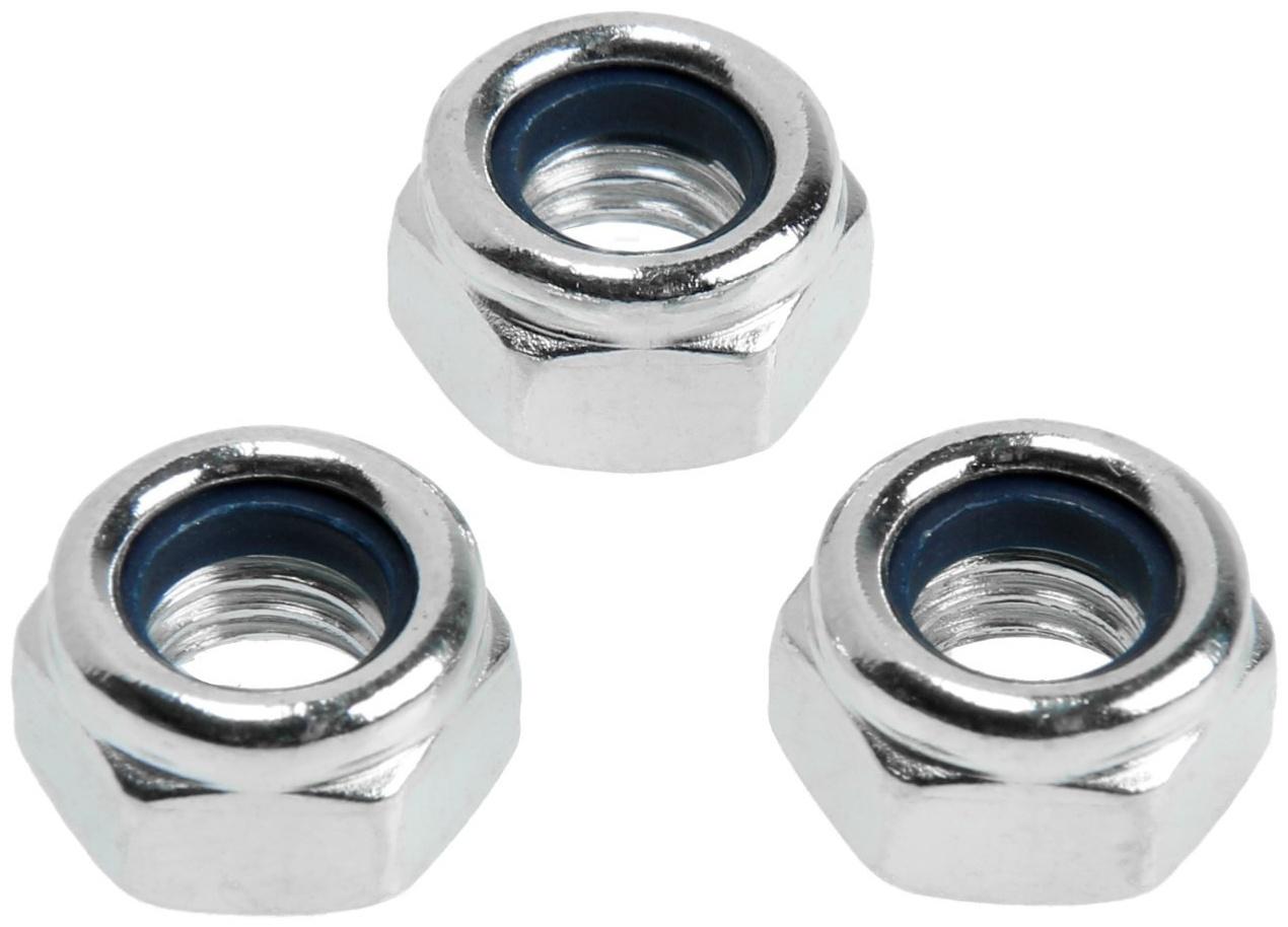 Гайка ТУНДРА, со стопорным кольцом, DIN985, оцинкованная, М8, 1 кг