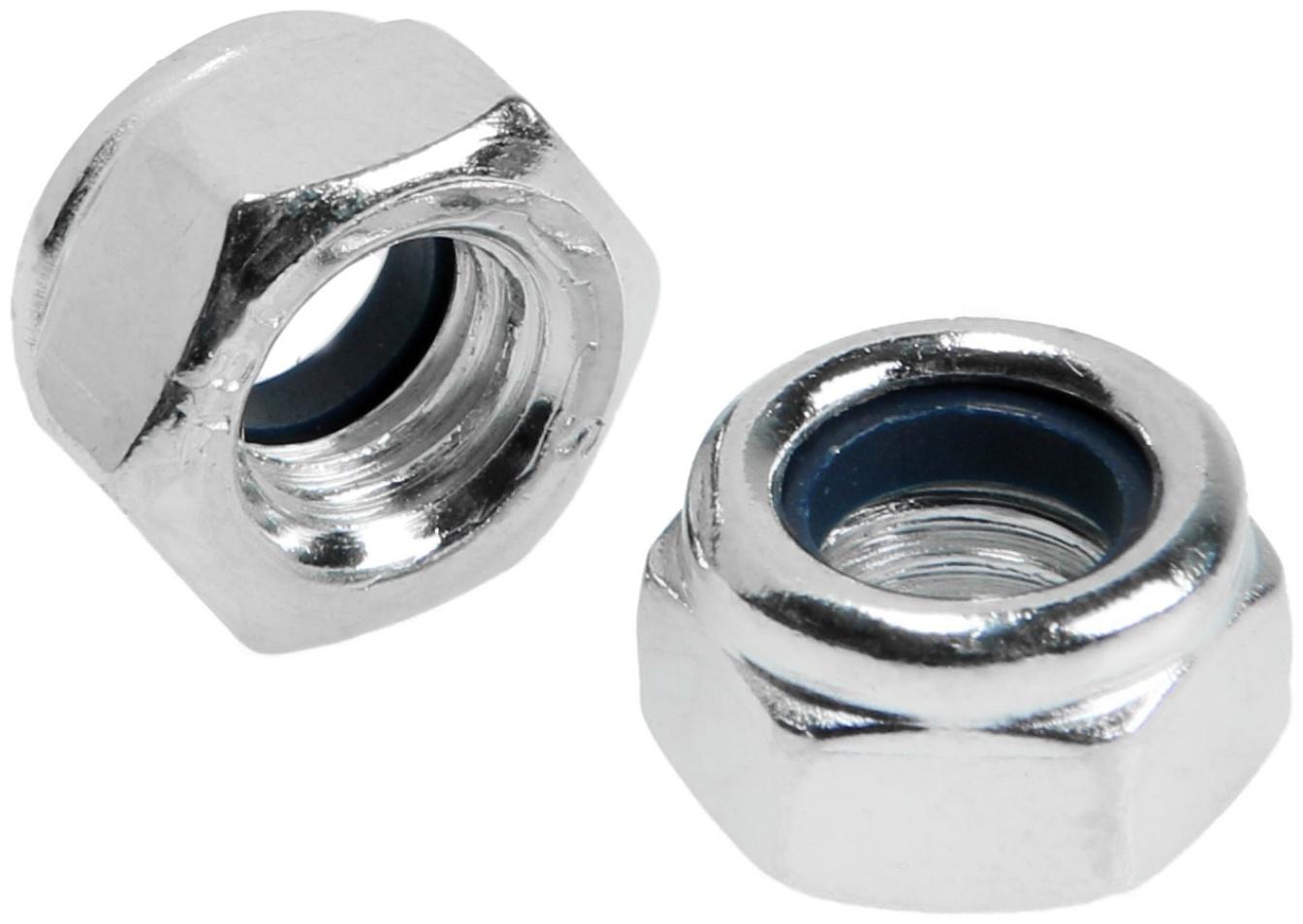 Гайка ТУНДРА, со стопорным кольцом, DIN985, оцинкованная, М8, 1 кг