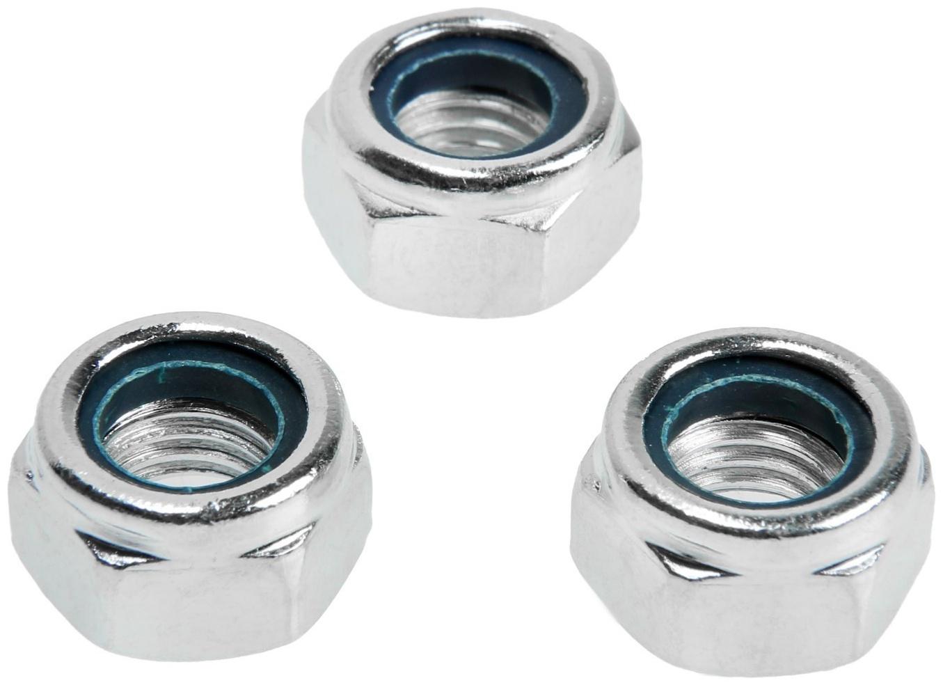 Гайка ТУНДРА, со стопорным кольцом, DIN985, оцинкованная, М12, 1 кг