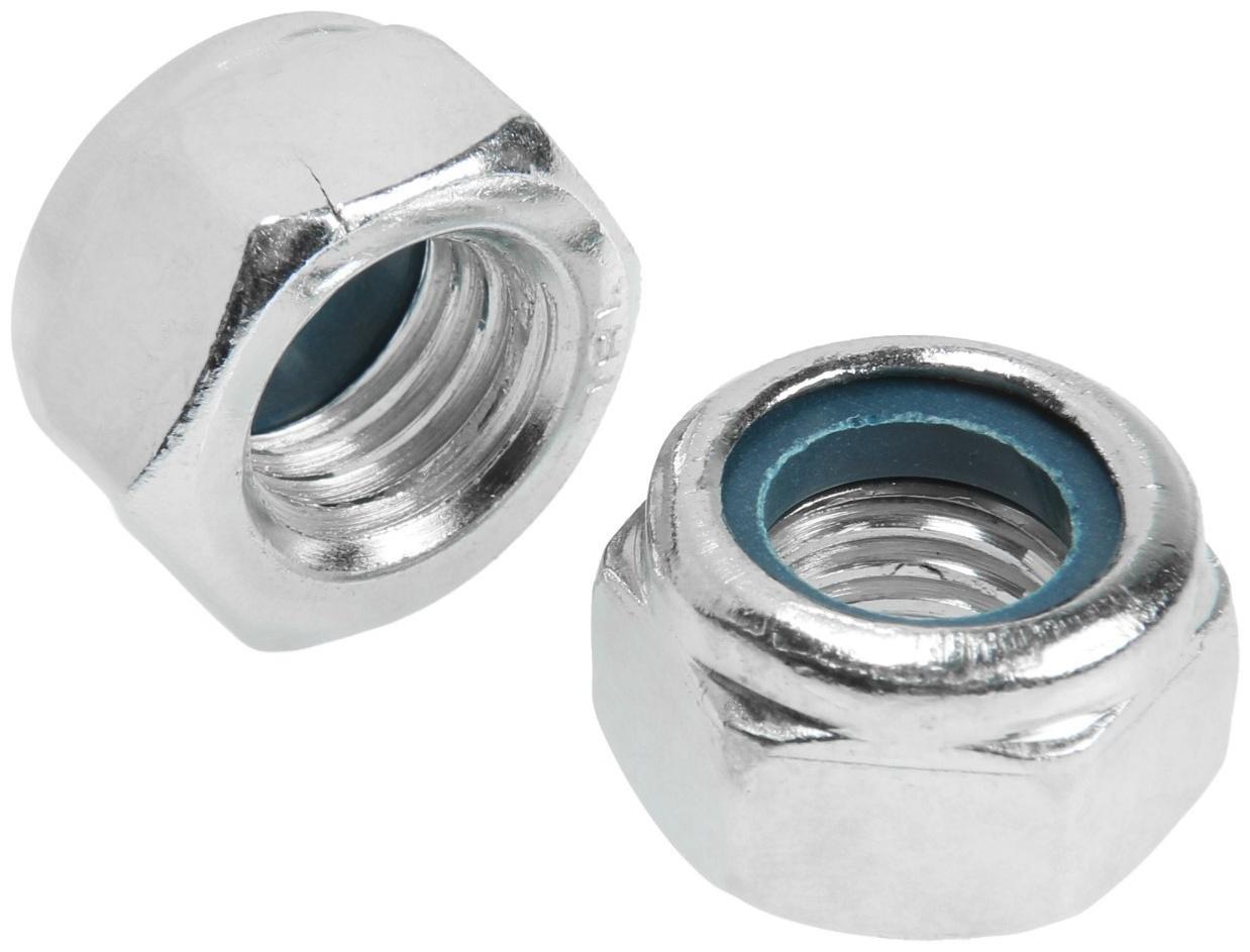 Гайка ТУНДРА, со стопорным кольцом, DIN985, оцинкованная, М14, 1 кг