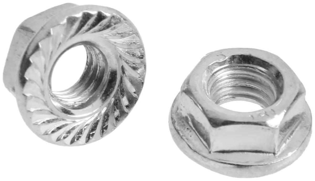 Гайка шестигранная с фланцем ТУНДРА, DIN6923, М6, оцинкованная, 1 кг