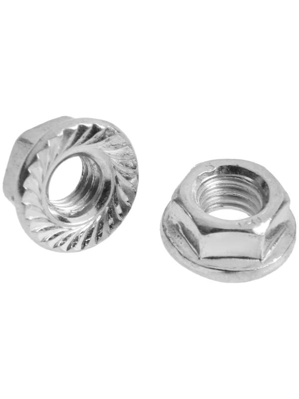 Гайка шестигранная с фланцем ТУНДРА, DIN6923, М6, оцинкованная, 1 кг