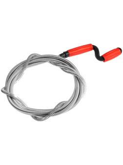 Трос сантехнический ZEIN, оцинкованный, с вращающейся ручкой, d=9 мм, L=3 м
