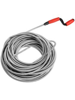 Трос сантехнический ZEIN, оцинкованный, с вращающейся ручкой, d=9 мм, L=20 м