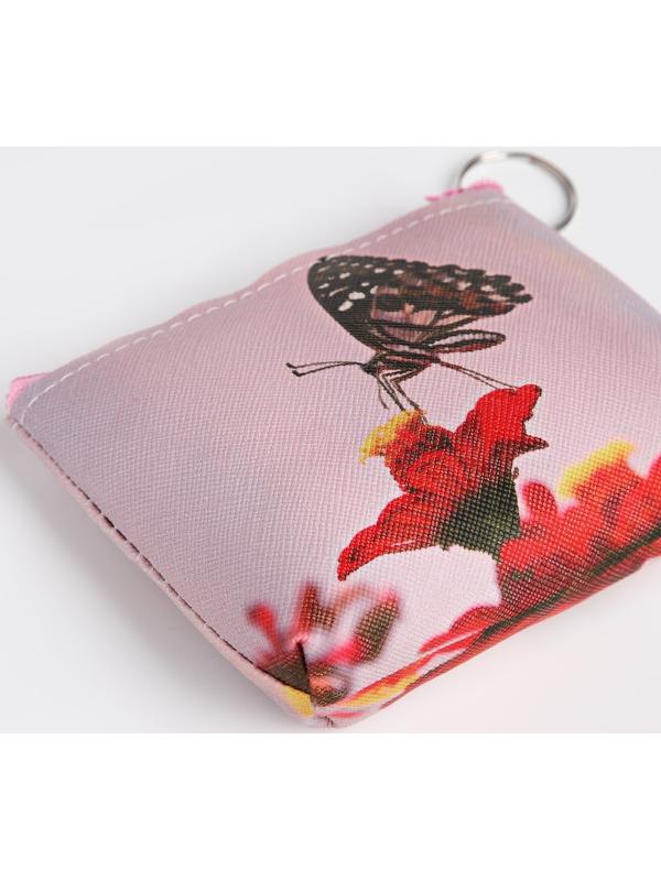 Кошелёк на молнии, цвет розовый