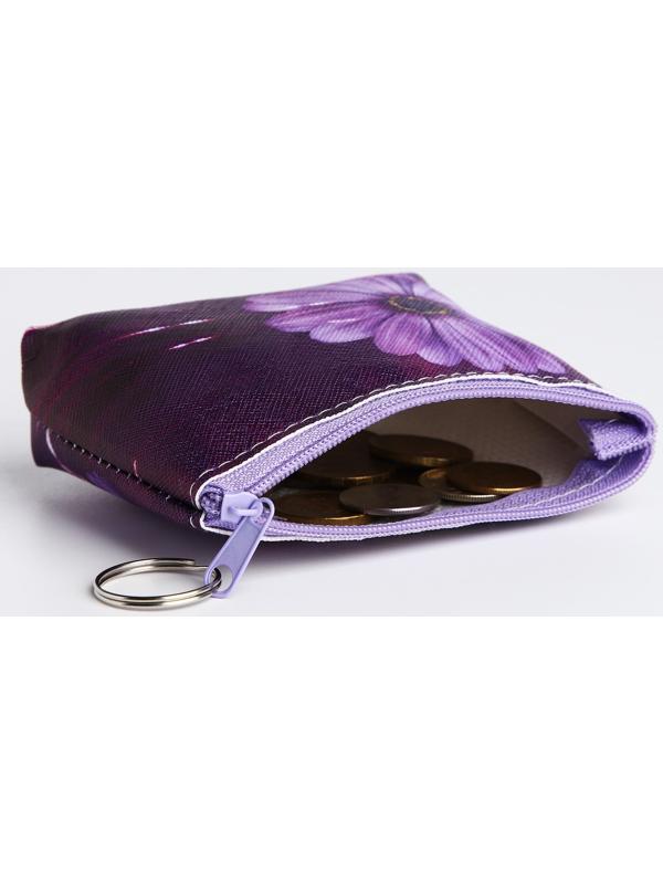 Кошелёк на молнии, цвет фиолетовый