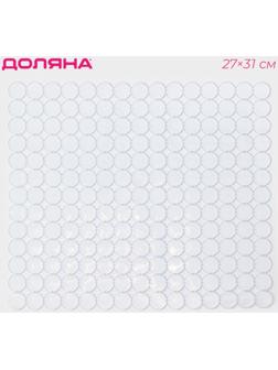 Коврик в раковину Доляна «Миро», 27×31 см, прозрачный