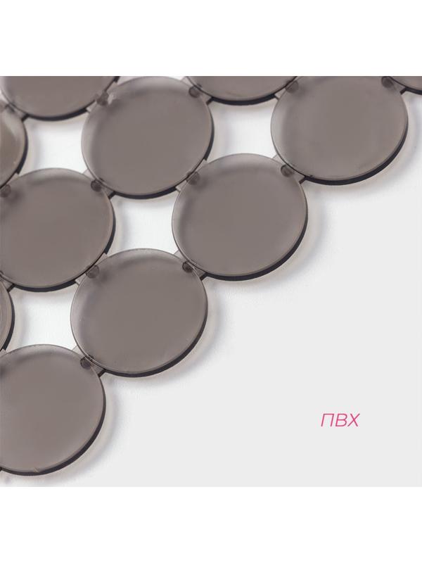 Коврик в раковину Доляна «Миро», 27×31 см, цвет коричневый