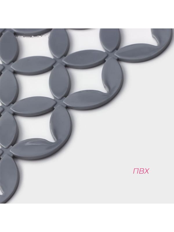 Коврик в раковину Доляна «Кико», 24×30 см, цвет серый