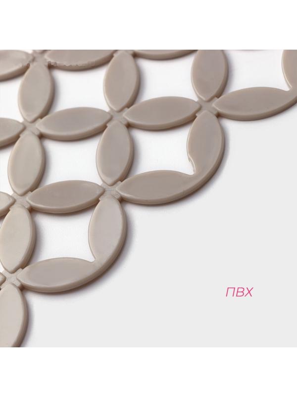 Коврик в раковину Доляна «Кико», 24×30 см, цвет бежевый