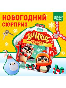 Игрушка-сюрприз «Зимние чудеса», мялка и бусы