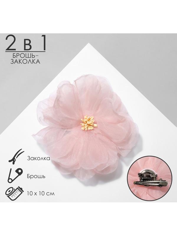 Брошь-заколка текстильная 