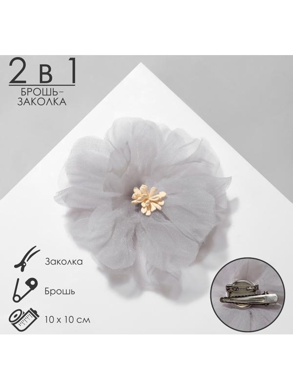 Брошь-заколка текстильная 