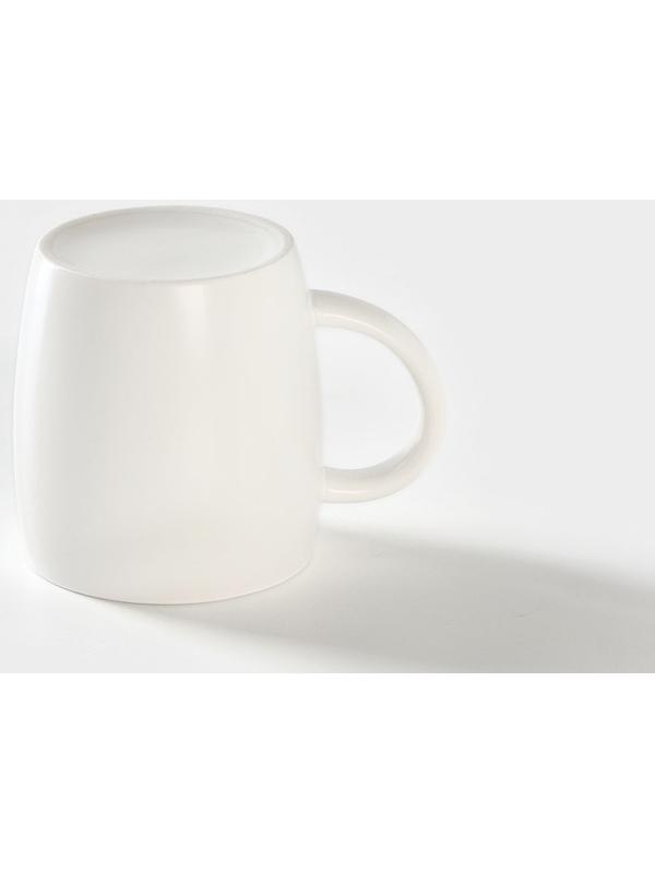 Кружка керамическая с крышкой и ложкой «Кошечка», 350 мл, цвет белый