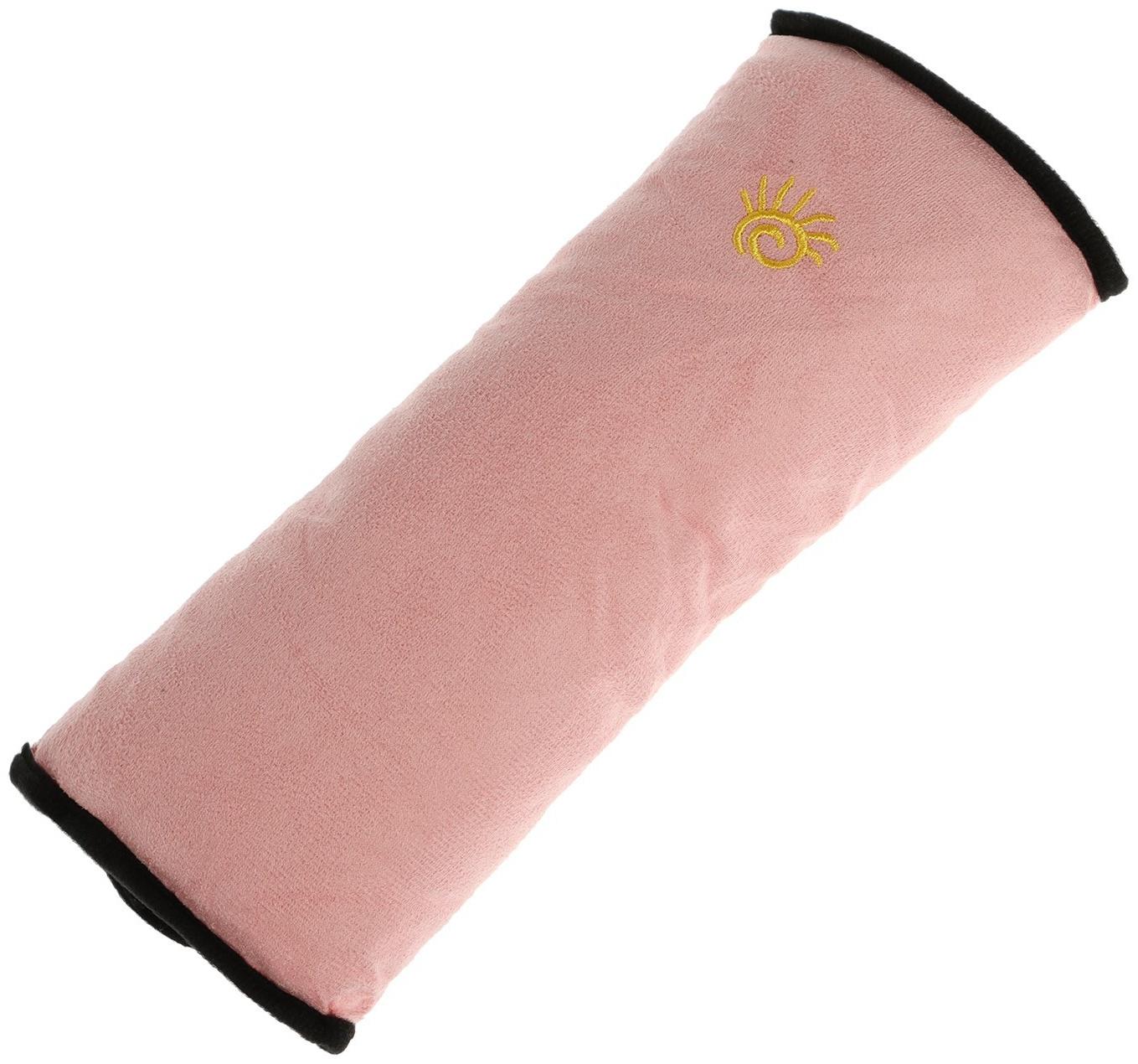 Накладная подушка на ремень безопасности, 28 см, розовая