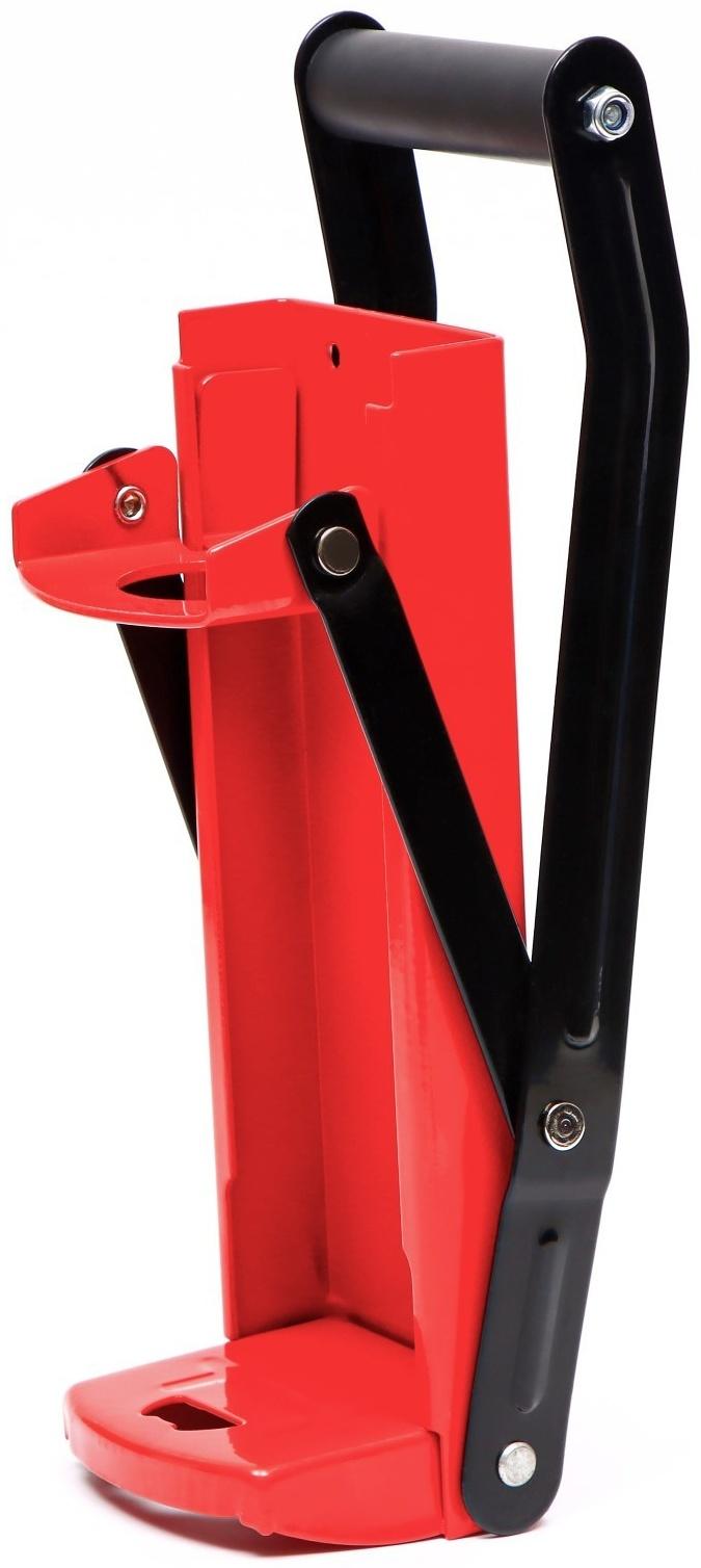 Пресс для утилизации алюминиевых банок и пластиковых бутылок, 32.5 х 12 х 19.5, красный