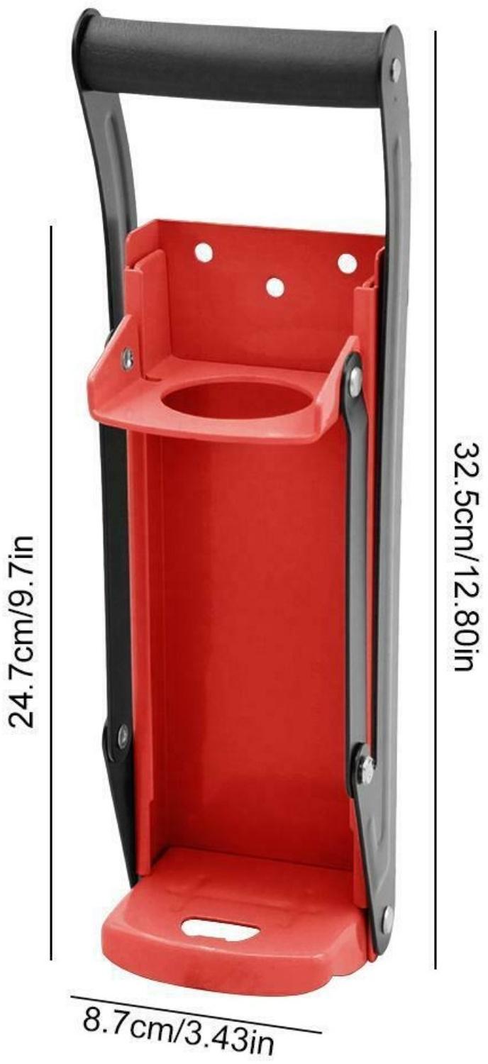 Пресс для утилизации алюминиевых банок и пластиковых бутылок, 32.5 х 12 х 19.5, красный
