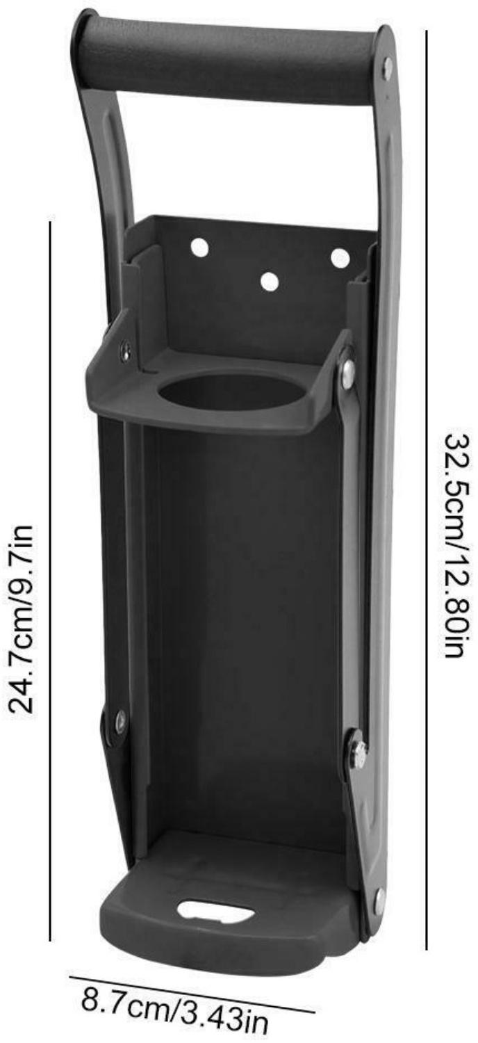 Пресс для утилизации алюминиевых банок и пластиковых бутылок, 32.5 х 12 х 19.5, черный