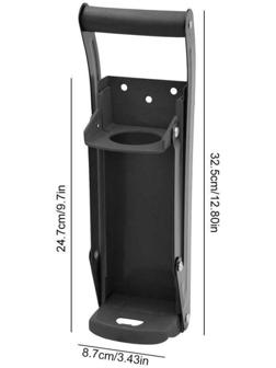 Пресс для утилизации алюминиевых банок и пластиковых бутылок, 32.5 х 12 х 19.5, черный
