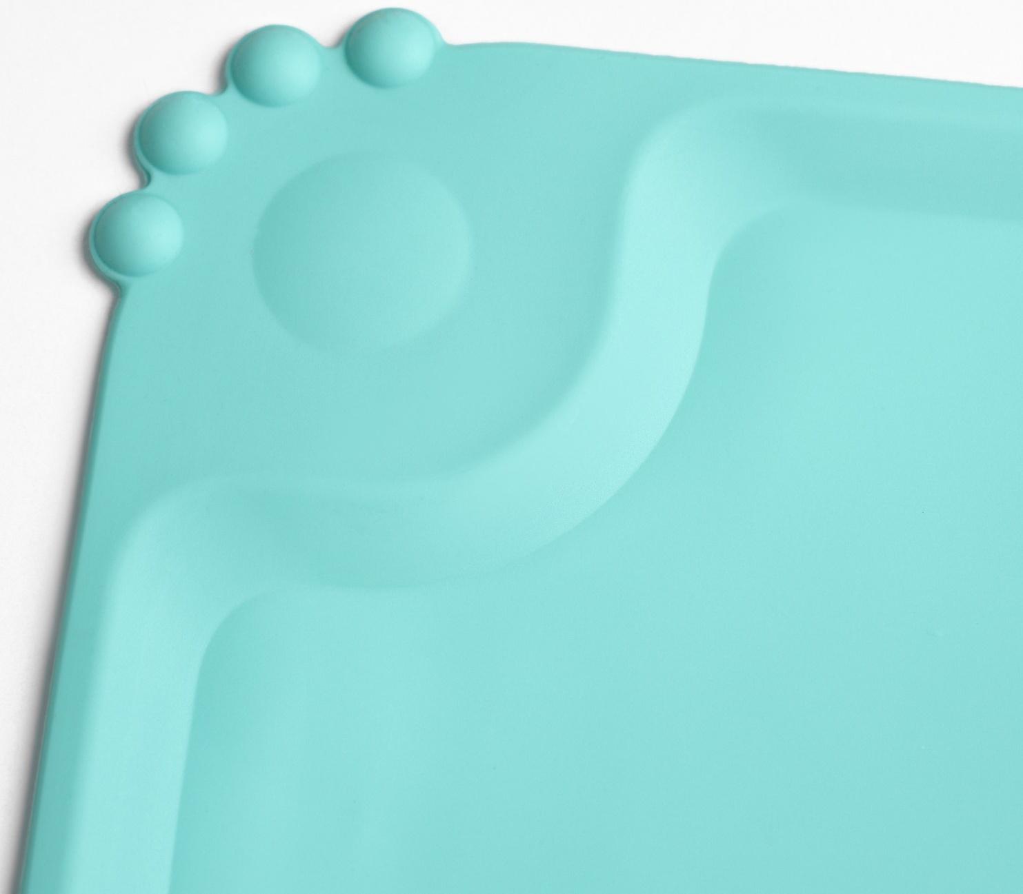 Коврик силиконовый под миску, 47 х 30 см, бирюзовый