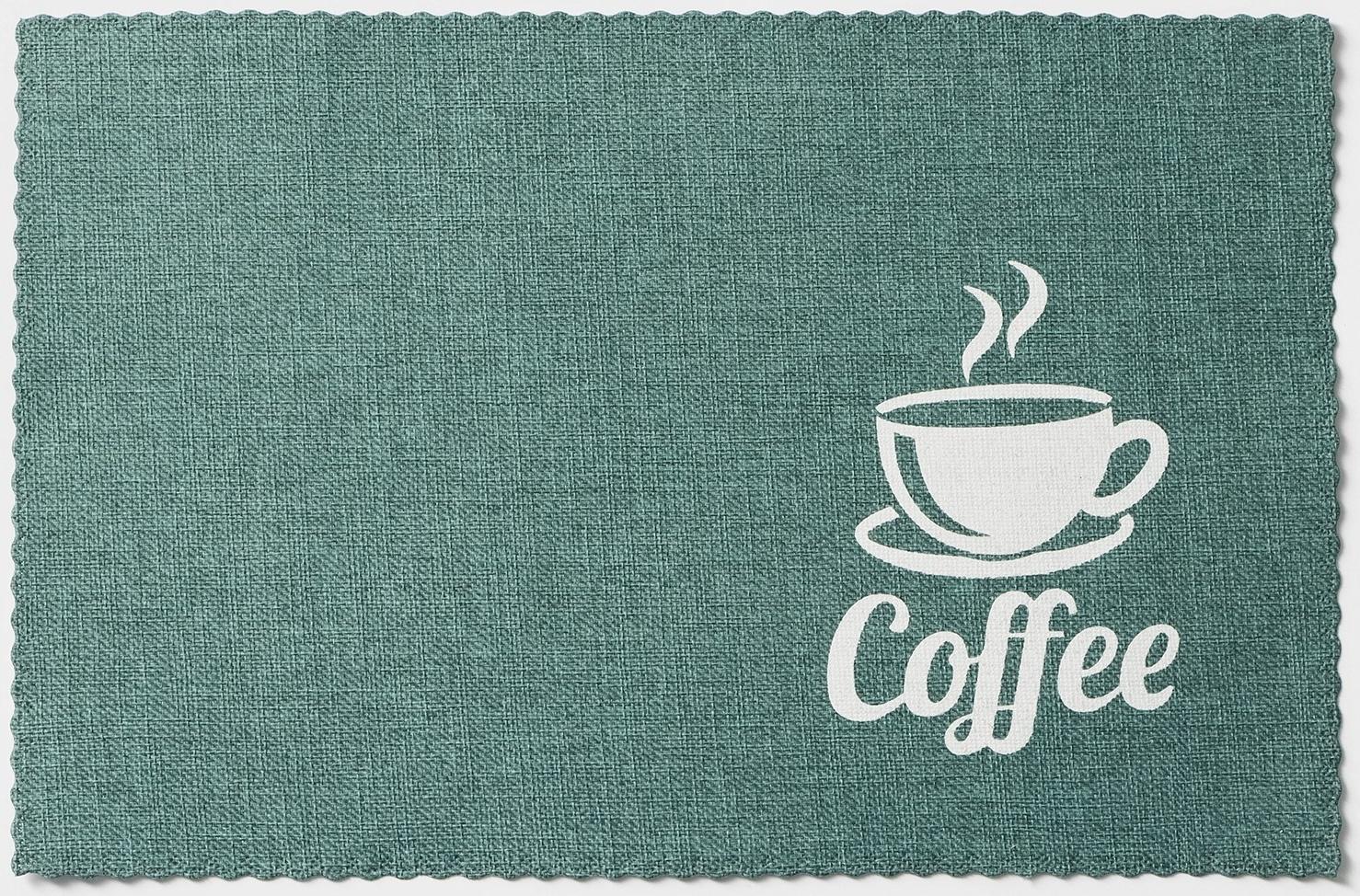 Набор салфеток сервировочных Доляна Coffee, 4 шт, 44×29 см, цвет бирюзовый