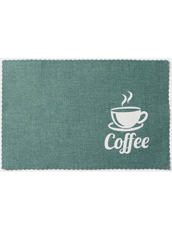 Набор салфеток сервировочных Доляна Coffee, 4 шт, 44×29 см, цвет бирюзовый