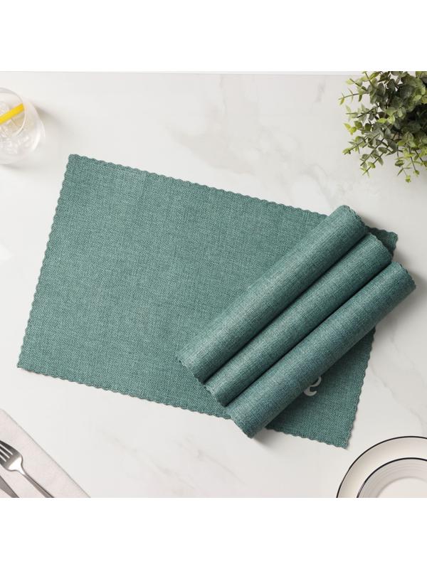 Набор салфеток сервировочных Доляна Coffee, 4 шт, 44×29 см, цвет бирюзовый