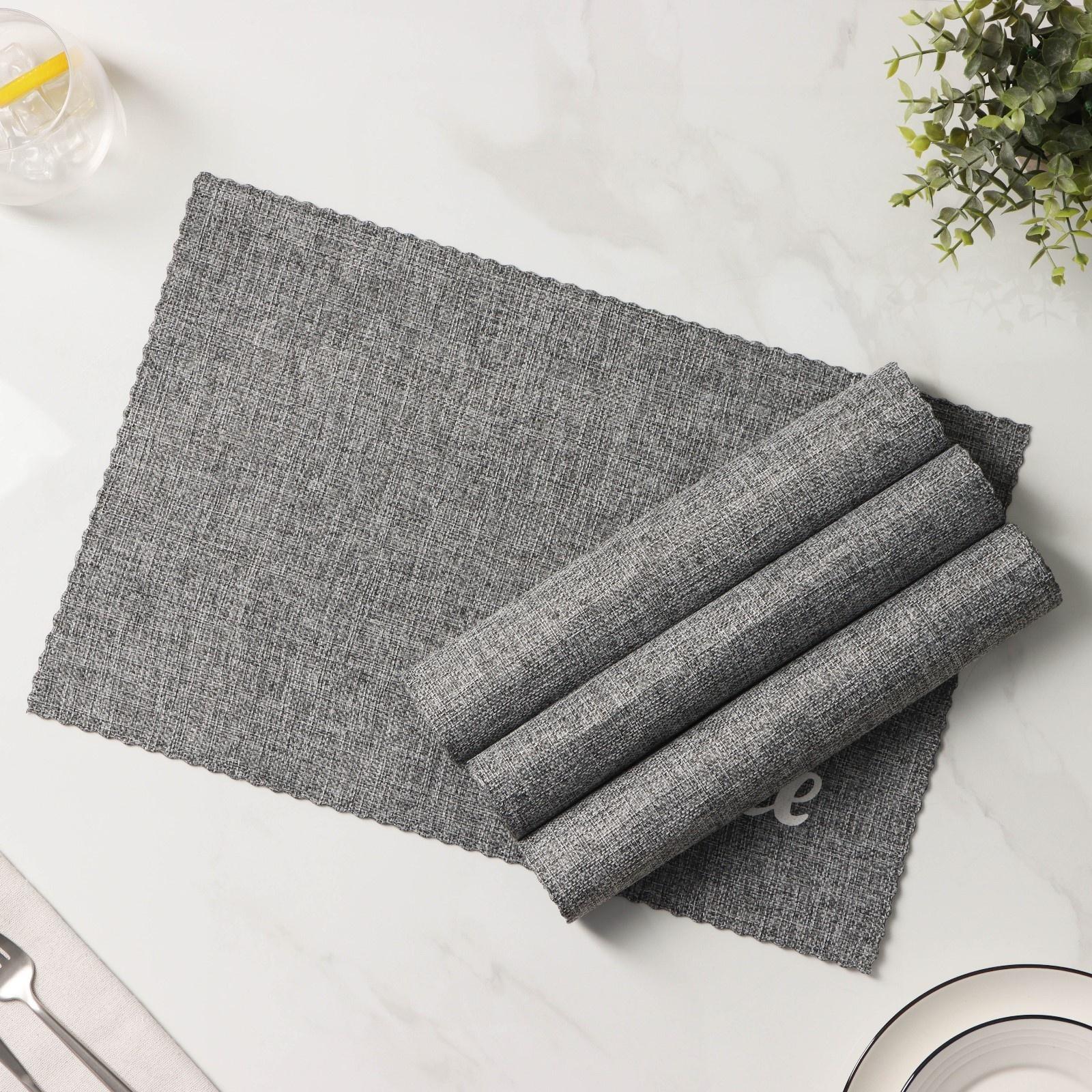 Набор салфеток сервировочных Доляна Coffee, 4 шт, 44×29 см, цвет серый