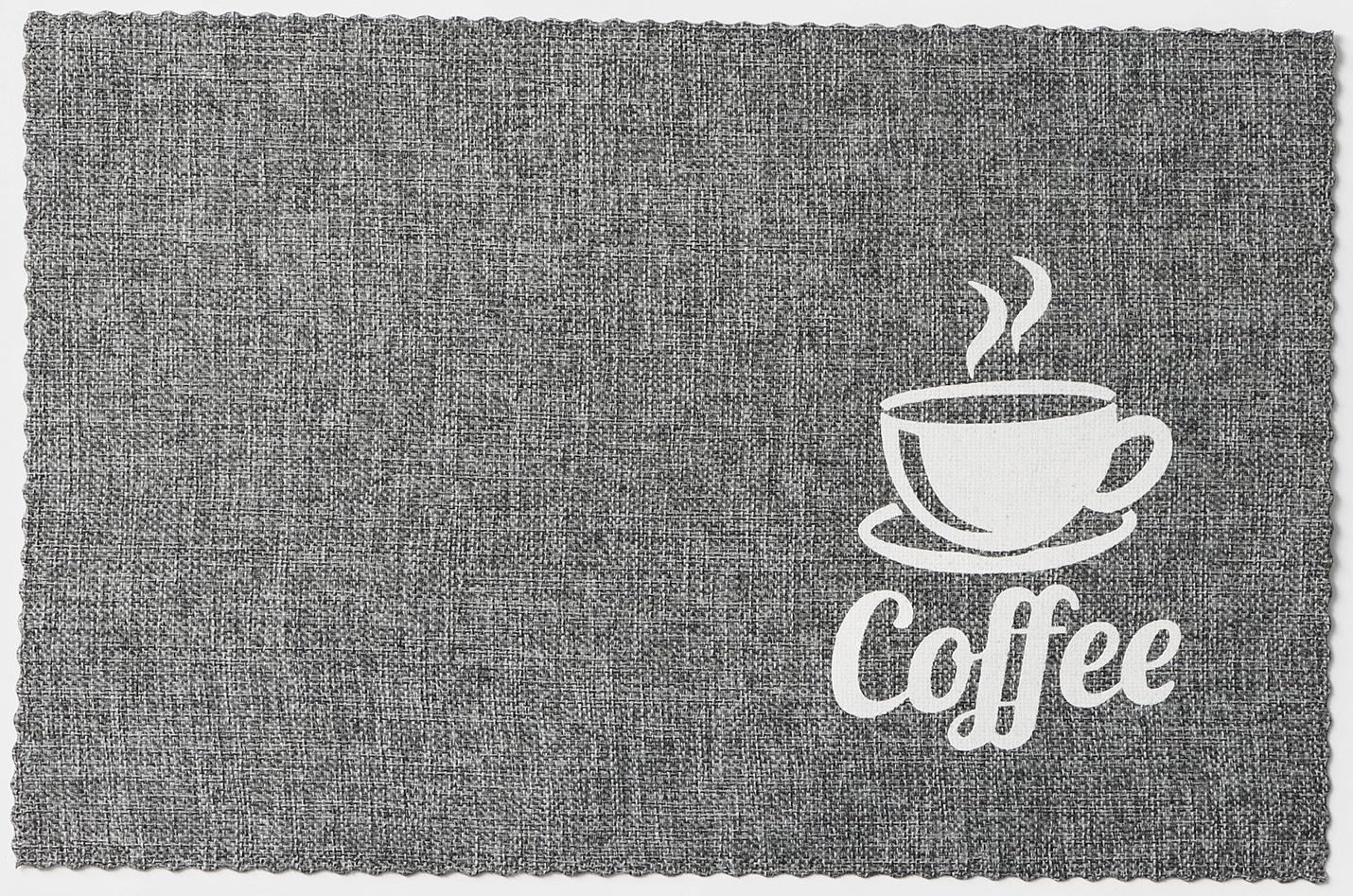 Набор салфеток сервировочных Доляна Coffee, 4 шт, 44×29 см, цвет серый