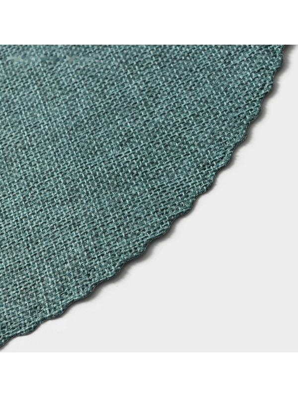 Набор салфеток сервировочных Доляна Coffee, 4 шт, d=37 см, цвет бирюзовый