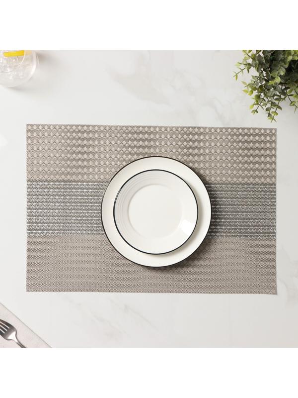 Набор салфеток сервировочных Доляна «Сияние», 4 шт, 45×30 см, цвет бежевый