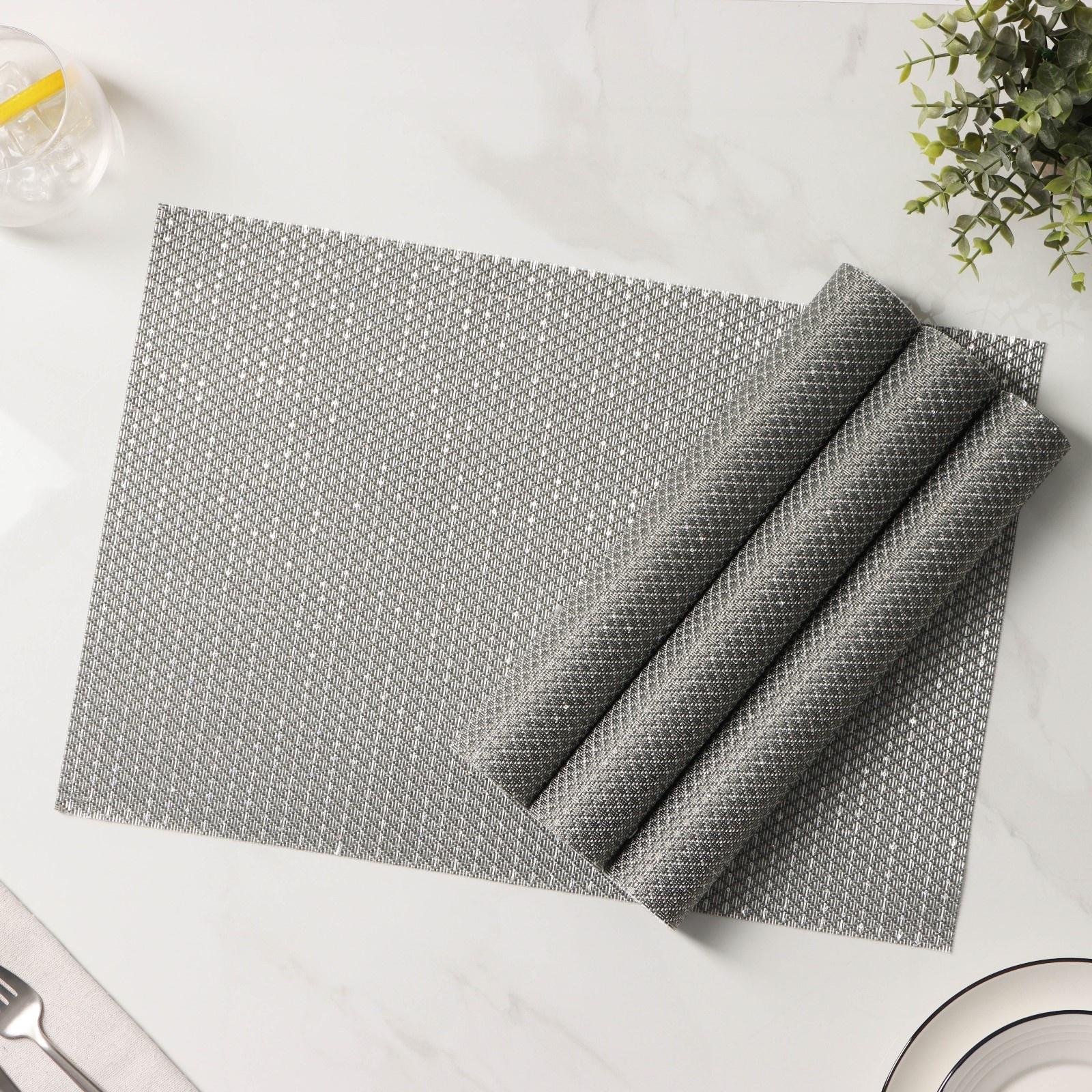 Набор салфеток сервировочных Доляна Star, 4 шт, 45×30 см, цвет серый