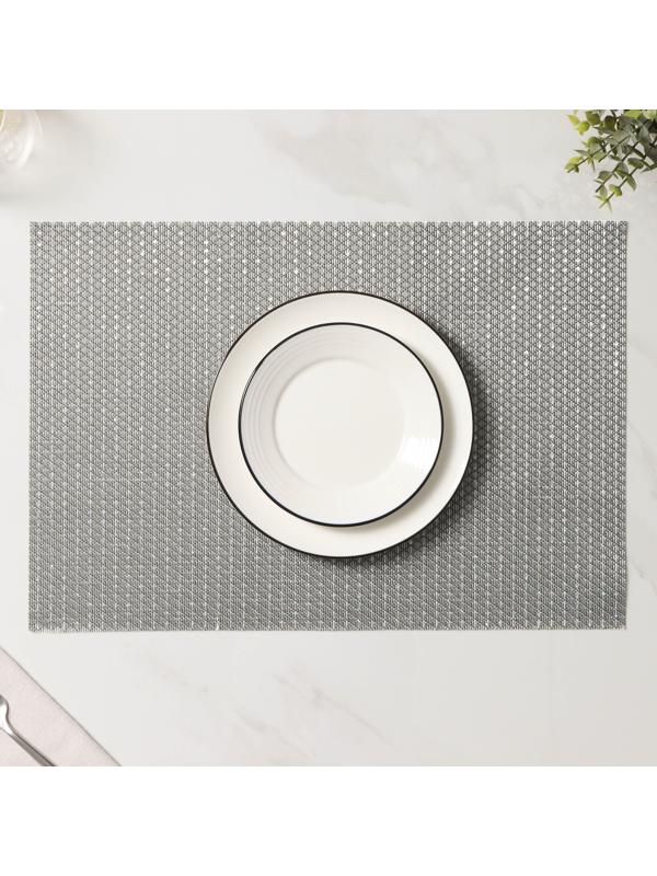 Набор салфеток сервировочных Доляна Star, 4 шт, 45×30 см, цвет серый