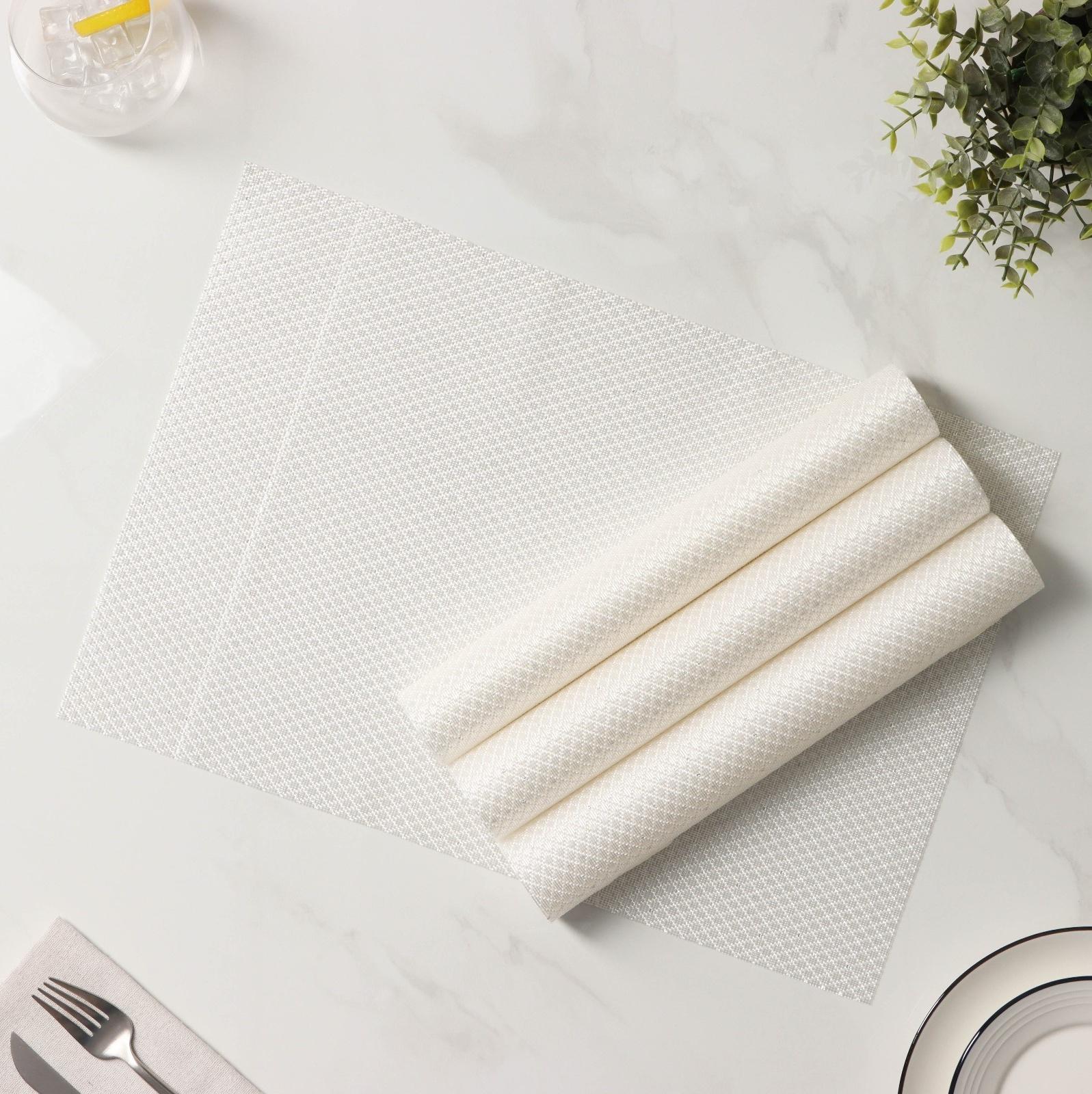 Набор салфеток сервировочных Доляна Star, 4 шт, 45×30 см, цвет белый