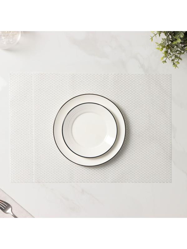 Набор салфеток сервировочных Доляна Star, 4 шт, 45×30 см, цвет белый