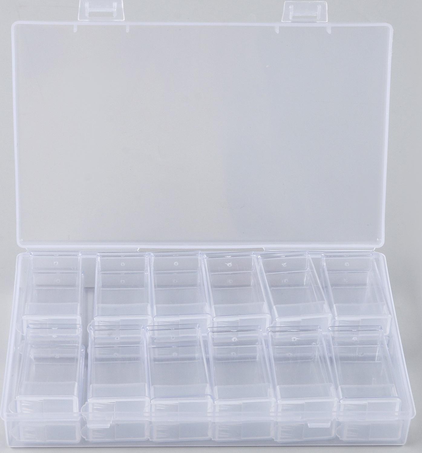 Органайзер для хранения страз алмазной мозаики, 24 секции