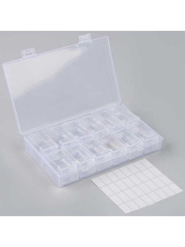 Органайзер для хранения страз алмазной мозаики, 24 секции