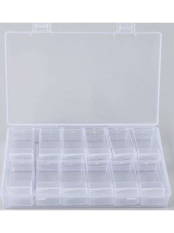 Органайзер для хранения страз алмазной мозаики, 24 секции
