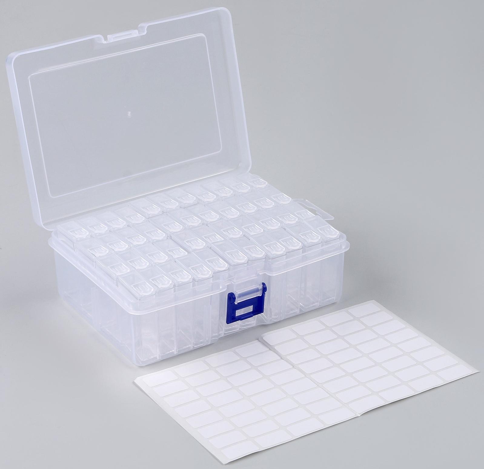 Органайзер для хранения страз алмазной мозаики, 44 секции