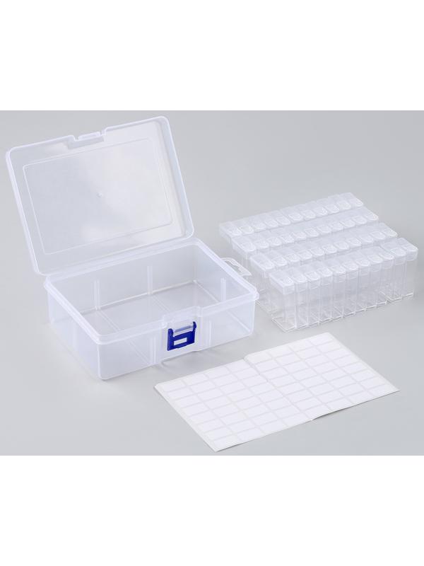 Органайзер для хранения страз алмазной мозаики, 44 секции