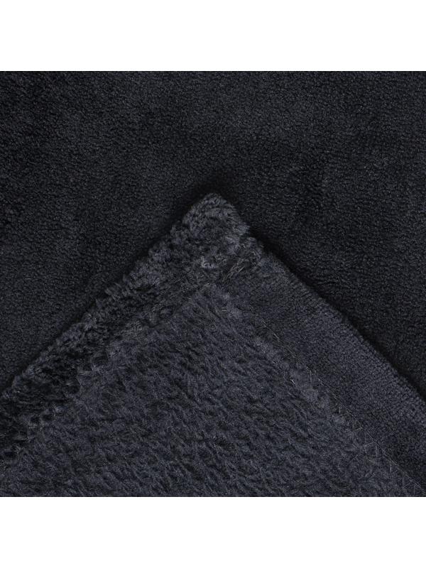 Плед Этель цв.черный 150*200 см,100% п/э, корал-флис 220 гр/м2