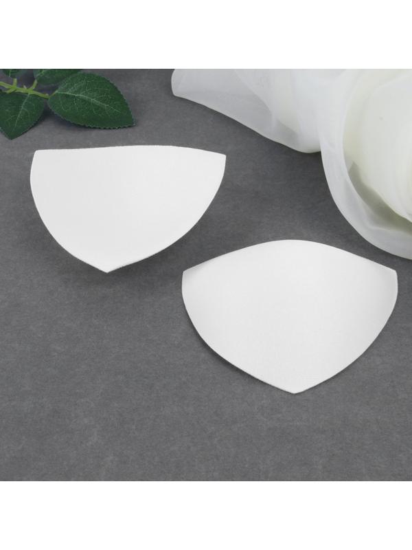 Чашки для бюстгальтера «Треугольник», 70-75 р-р, пара, цвет белый