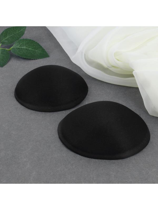 Чашки для бюстгальтера «Круг», L (48), d = 14,5 см, пара, цвет чёрный