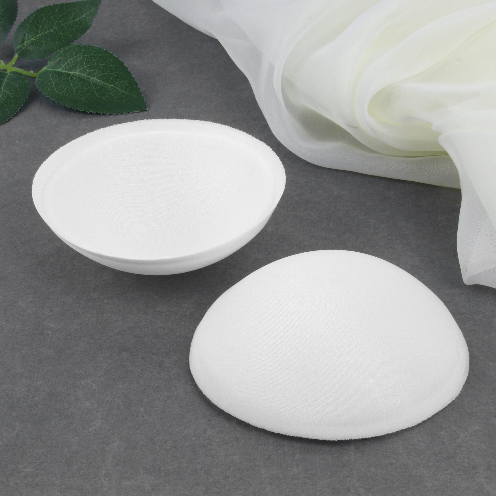 Чашки для бюстгальтера «Круг», L (48), d = 14,5 см, пара, цвет белый