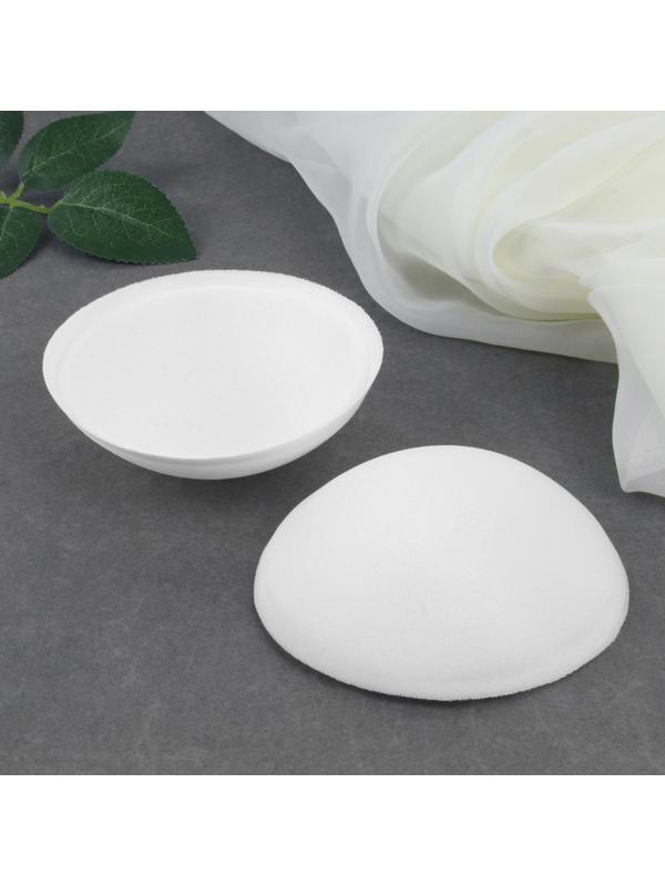 Чашки для бюстгальтера «Круг», L (48), d = 14,5 см, пара, цвет белый