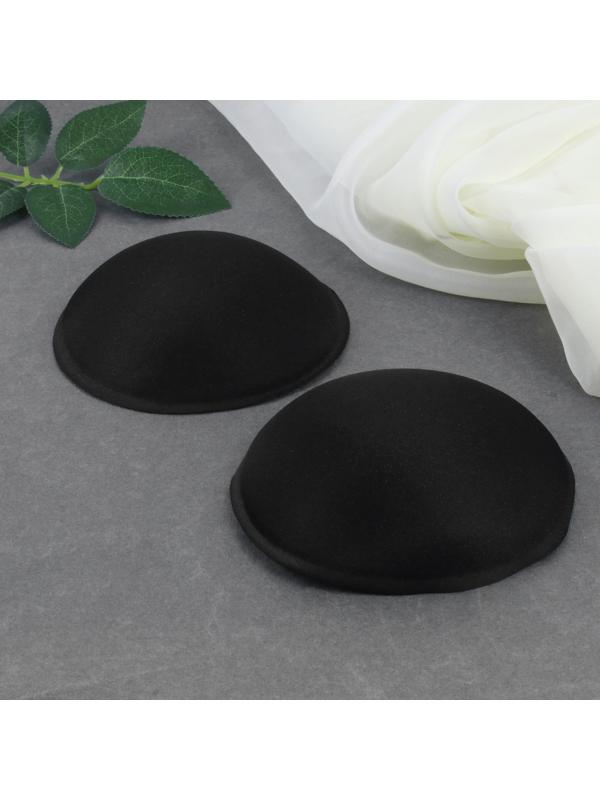 Чашки для бюстгальтера «Круг», 2XL (52), d = 16,5 см, пара, цвет чёрный