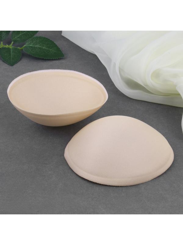 Чашки для бюстгальтера «Круг», 2XL (52), d = 16,5 см, цвет бежевый