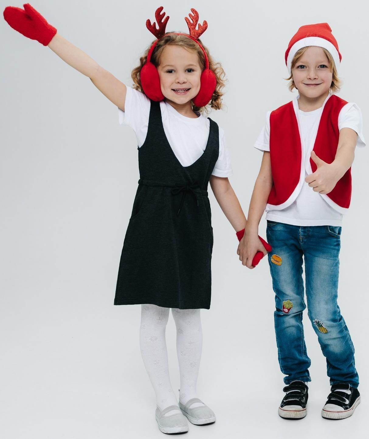 Карнавальный набор «Новогодний гномик»: жилетка и колпак, рост 92–104 см