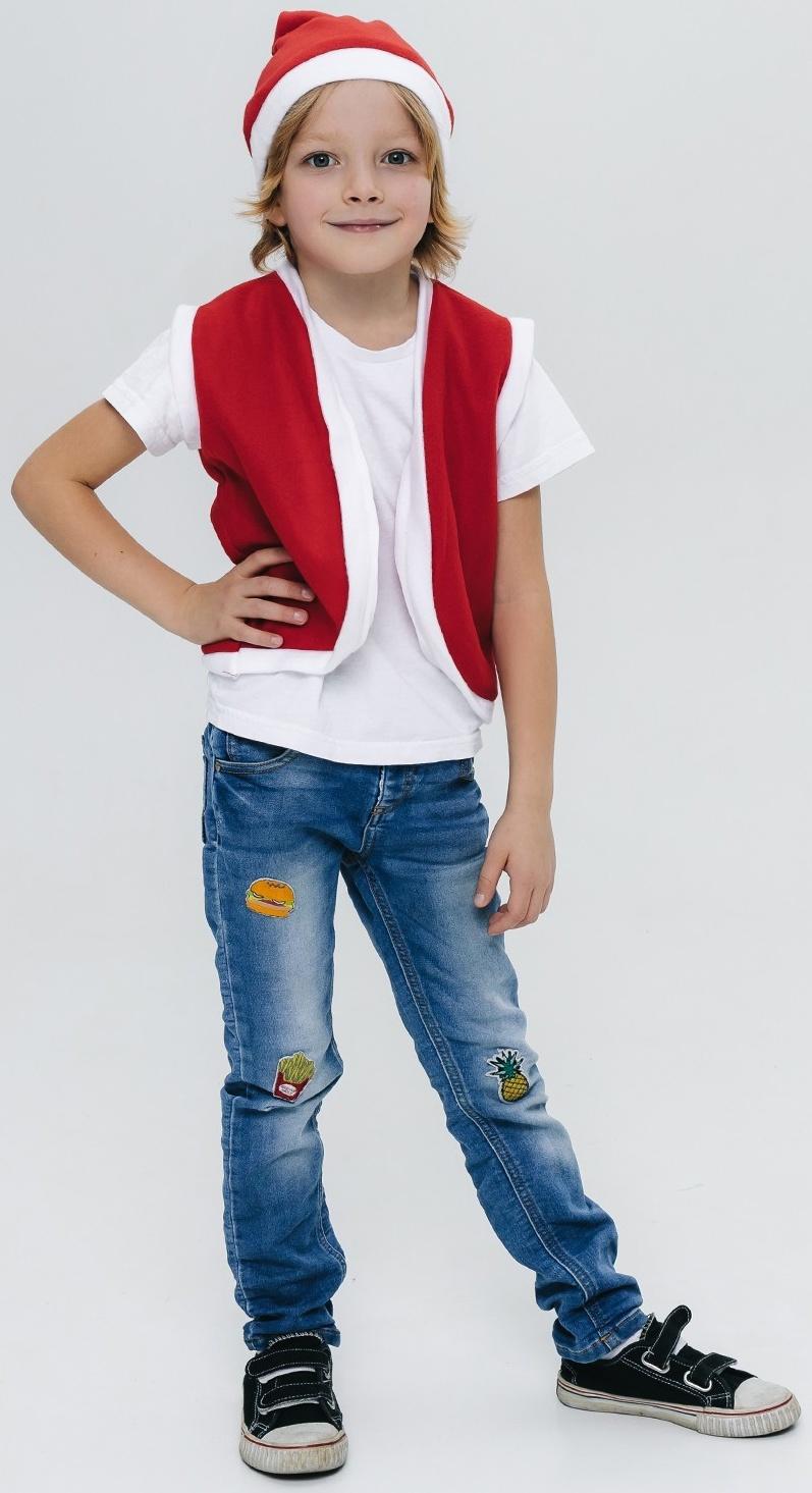 Карнавальный набор «Новогодний гномик»: жилетка и колпак, рост 92–104 см