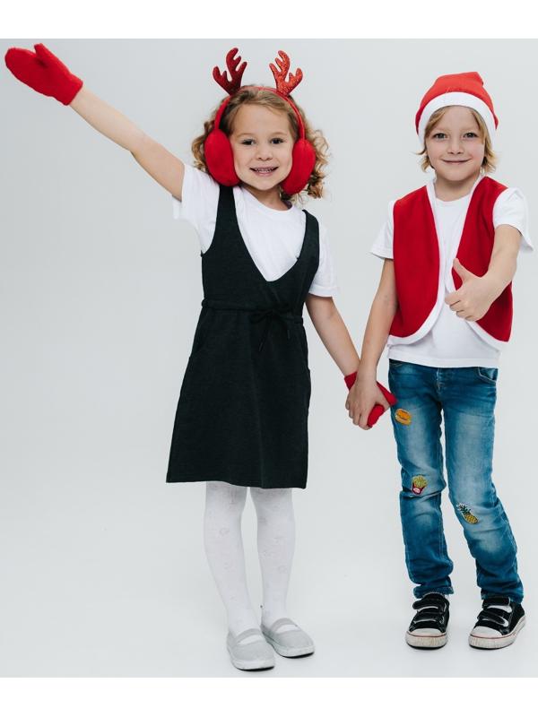 Карнавальный набор «Новогодний гномик»: жилетка и колпак, рост 92–104 см